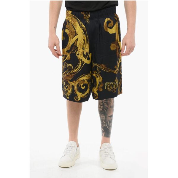 Versace JEANS COUTURE Barocco Patterned WATERCOLOR Viscose Shorts