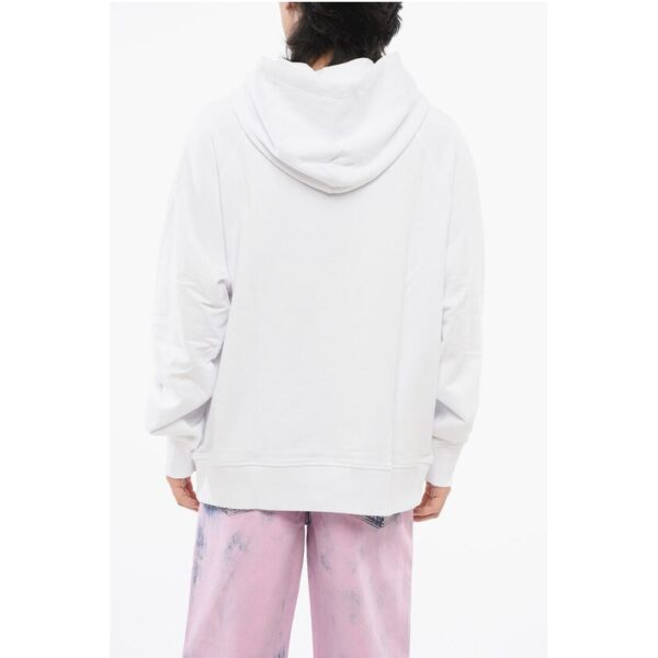 Versace JEANS COUTURE Brushed Cotton Hoodie with Printed Logo - Image 2