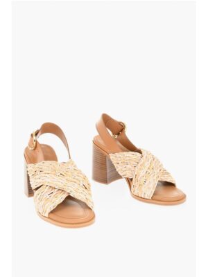 See By Chloé Criss-Cross Braided Sandals Heel 9 cm