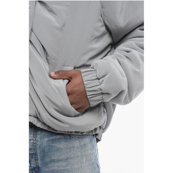 Dolce & Gabbana Padded Silk Hoodie with Front Zip - Image 3