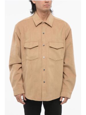 Nanushka Suede Oversized Shirt