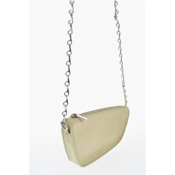 Burberry Patent Leather MICRO SHIELD SLING Bag with Chain Shoulder St - Image 3