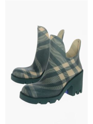 Burberry Tartan Patterned Rubber Booties 8cm