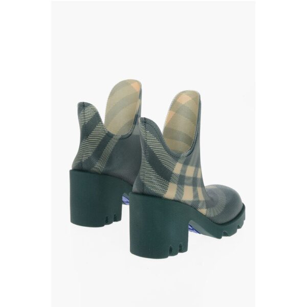 Burberry Tartan Patterned Rubber Booties 8cm - Image 2