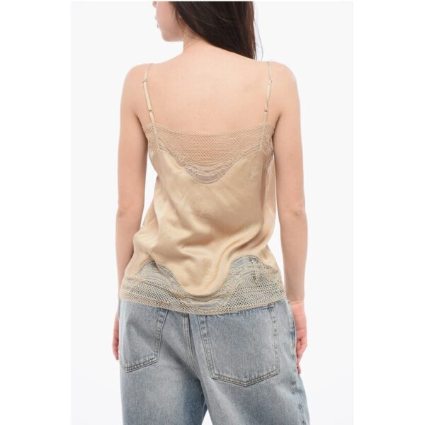 Burberry Silk KATIA Top with Openwork Detailing - Image 2