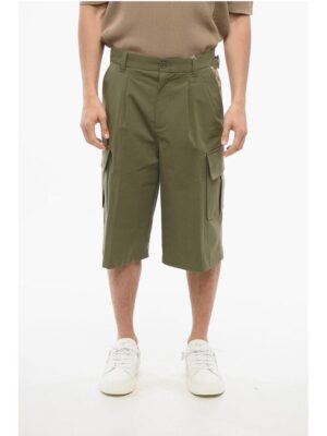 Gucci Cotton Cargo Shorts with Monogram Inserts