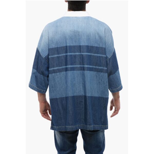Dsquared² Denim Rugby Shirt with Oversized Fit - Image 2