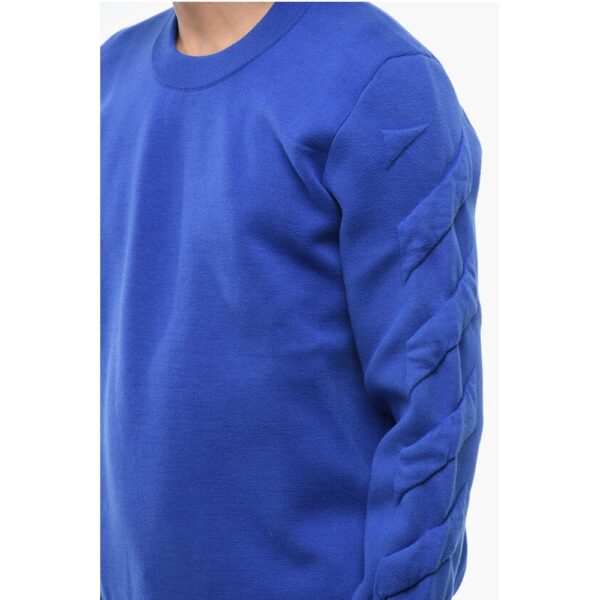 Off-White Crewneck Pullover With Embossed Details - Image 3