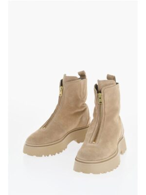 AllSaints Leather OPHELIA Booties with Frontal Zip