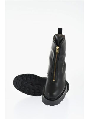AllSaints Leather OPHELIA Booties with Frontal Zip