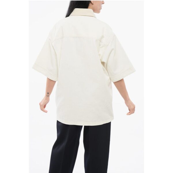 Stella McCartney Denim Overshirt with Contrasting Sleeves - Image 2