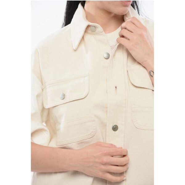 Stella McCartney Denim Overshirt with Contrasting Sleeves - Image 3