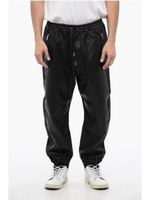 Dsquared² Eco-leather and Jersey HYBRID SWAG Track Pants