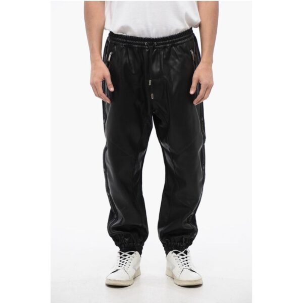 Dsquared² Eco-leather and Jersey HYBRID SWAG Track Pants