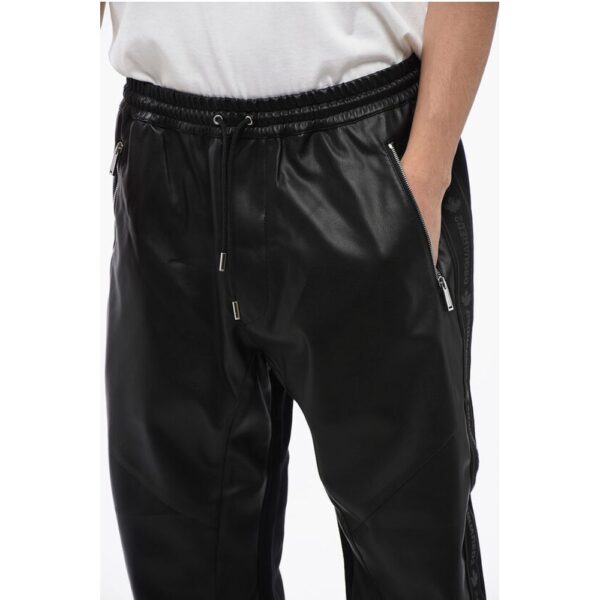 Dsquared² Eco-leather and Jersey HYBRID SWAG Track Pants - Image 3