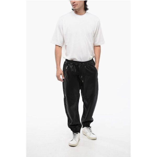 Dsquared² Eco-leather and Jersey HYBRID SWAG Track Pants - Image 4