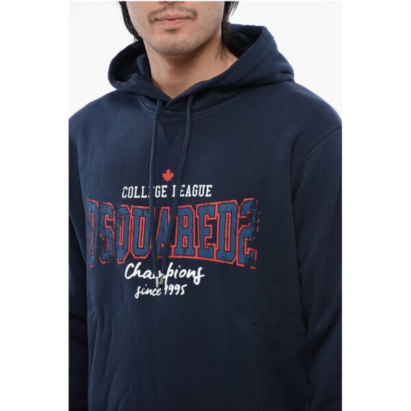 Dsquared² Brushed Cotton COLLEGE LEAGUE Hoodie - Image 3