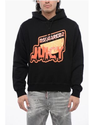 Dsquared² Brushed Cotton D2 JUICY Cool Fit Hoodie
