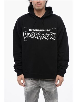Dsquared² Brushed Cotton CANADIAN VILLAGE Hoodie