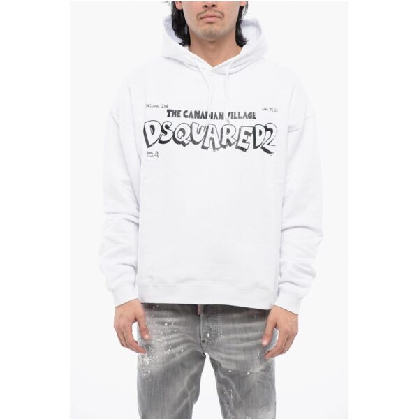 Dsquared² Brushed Cotton CANADIAN VILLAGE Hoodie