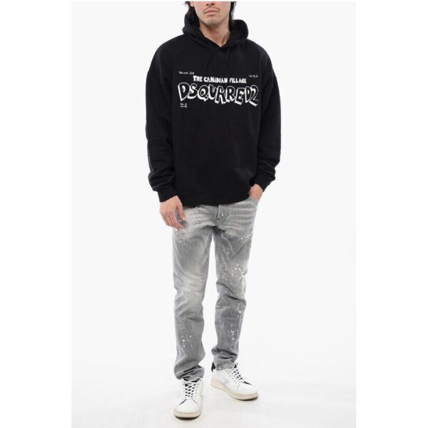 Dsquared² Brushed Cotton CANADIAN VILLAGE Hoodie - Image 4