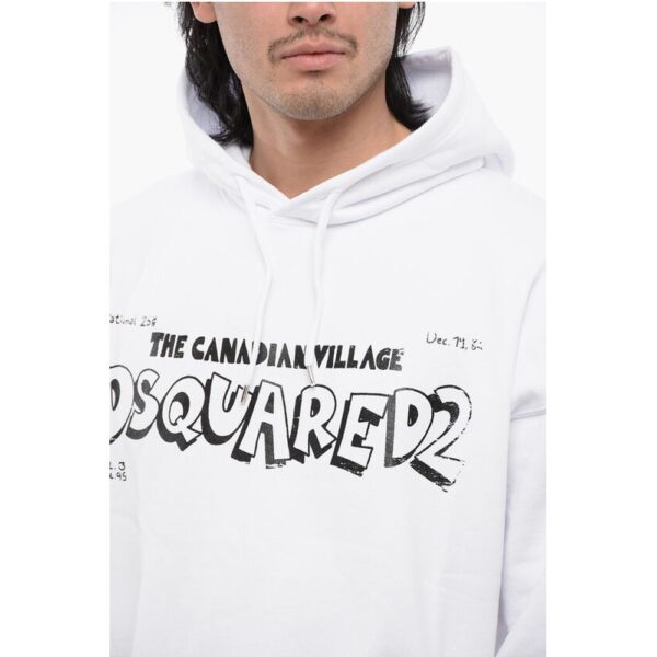 Dsquared² Brushed Cotton CANADIAN VILLAGE Hoodie - Image 3
