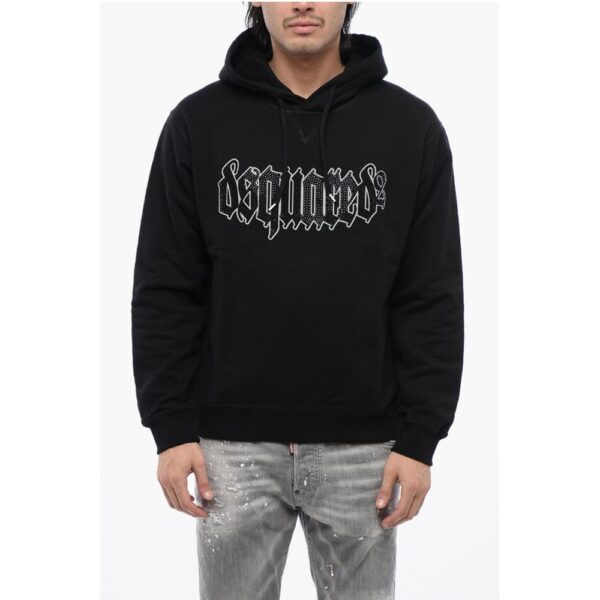 Dsquared² Rhinestoned Logo GOTHIC Hoodie
