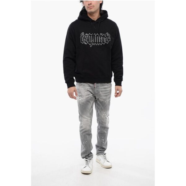 Dsquared² Rhinestoned Logo GOTHIC Hoodie - Image 4