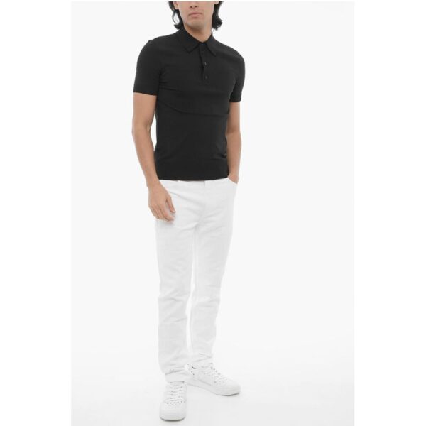 Neil Barrett Technical Fabric Slim Fit Polo Shirt - Image 4