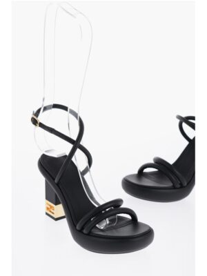 Fendi Logoed Heel Leather Sandals 10cm