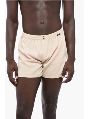 Dolce & Gabbana UNDERWEAR Silk Shorts with Elastic Waistband