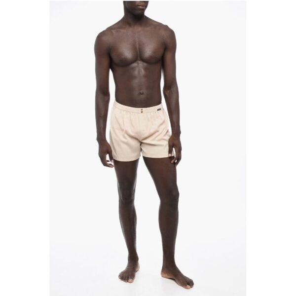 Dolce & Gabbana UNDERWEAR Silk Shorts with Elastic Waistband - Image 4