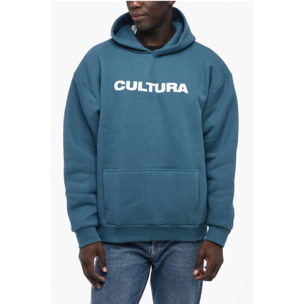 Cultura Fleece-Cotton Hoodie with Patch Pocket