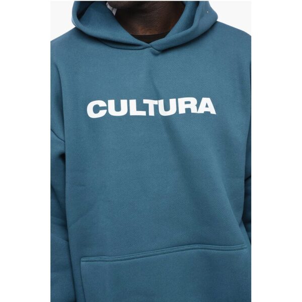 Cultura Fleece-Cotton Hoodie with Patch Pocket - Image 3