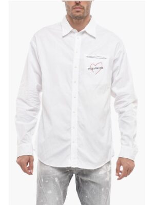 Dsquared² Dropped Shoulder Shirt with Contrasting Logo