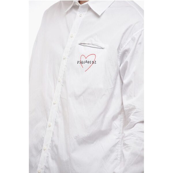 Dsquared² Dropped Shoulder Shirt with Contrasting Logo - Image 3