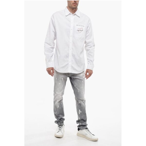 Dsquared² Dropped Shoulder Shirt with Contrasting Logo - Image 4