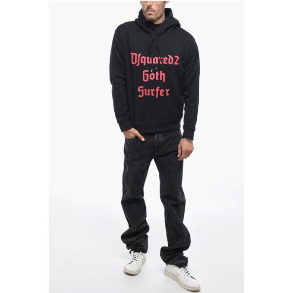 Dsquared² Fleeced Cotton GOTHSURFER Hoodie - Image 4