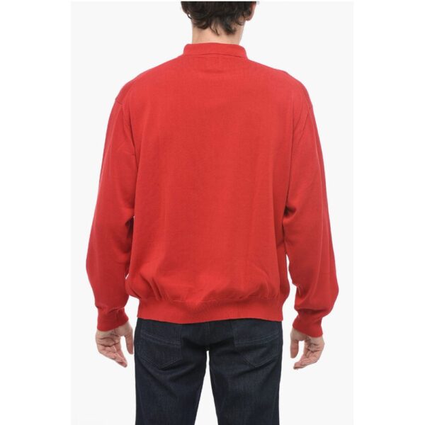 J.Press Long Sleeved Polo Shirt with Ribbed Hem - Image 2
