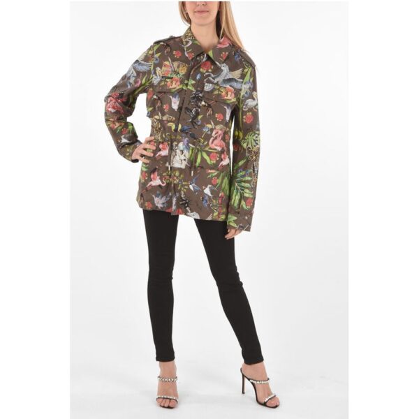 Philipp Plein COUTURE Printed Parka JUNGLE embellished with Rhinestones - Image 4