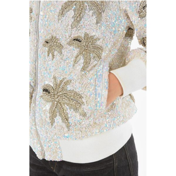 Philipp Plein COUTURE All-Over Sequine and Crystal ALOHA PLEIN Bomber Jack - Image 3