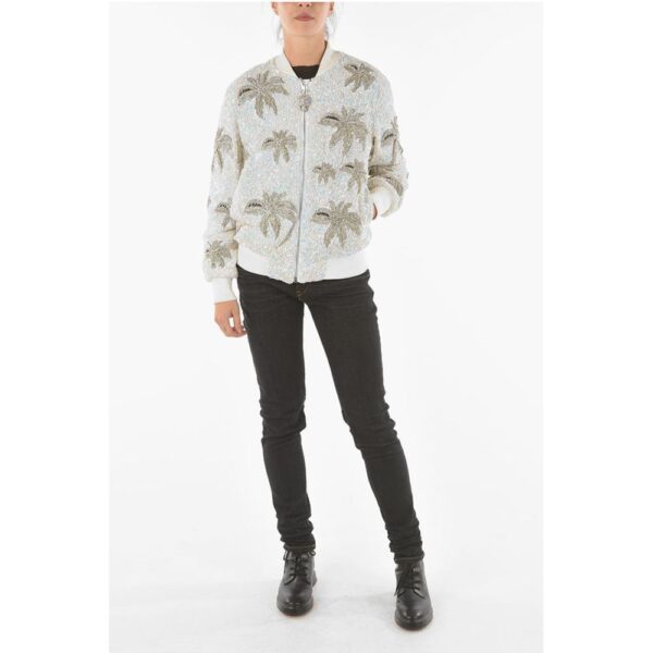 Philipp Plein COUTURE All-Over Sequine and Crystal ALOHA PLEIN Bomber Jack - Image 4