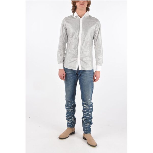 Philipp Plein DIAMOND CUT Jewel Shirt with Spread Collar - Image 4