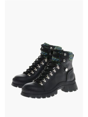 Dsquared² Trecking Boots with Monogram Fabbric Inserts