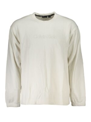 Calvin Klein Elegant Crew Neck Sweater with Brushed Logo