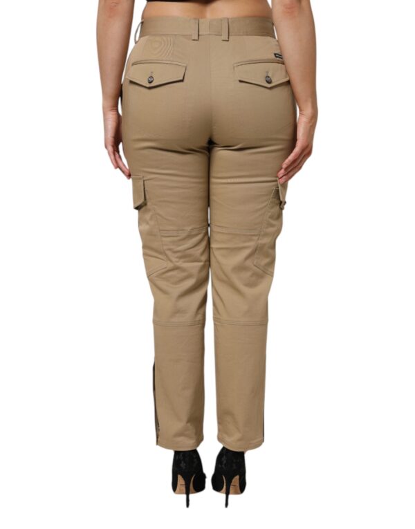 Dolce & Gabbana Brown Cotton Cargo Tapered Pants - Image 4