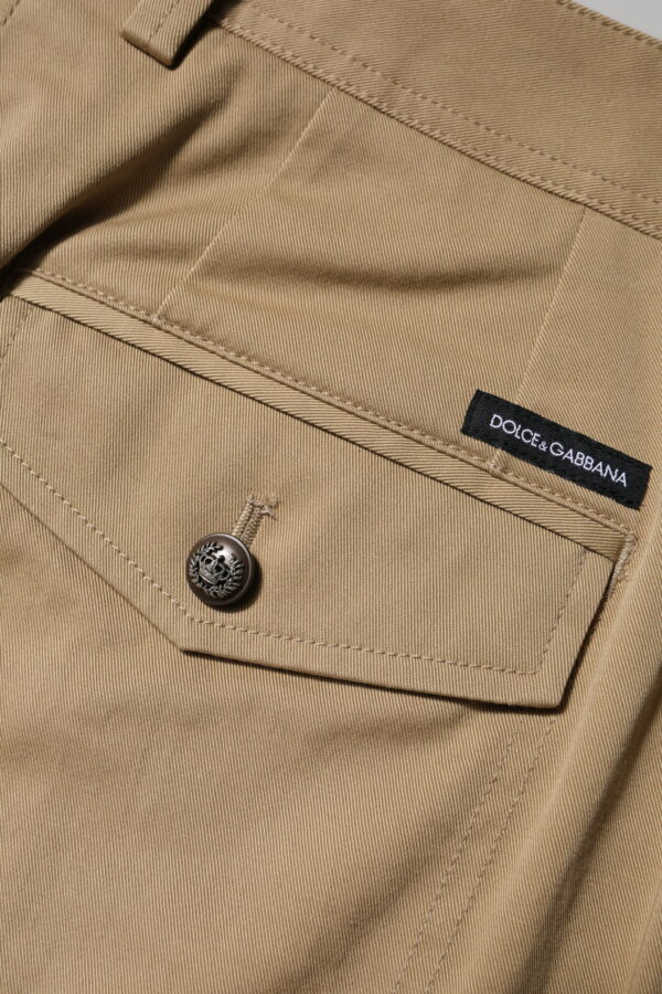 Dolce & Gabbana Brown Cotton Cargo Tapered Pants - Image 6