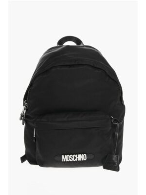 Moschino Nylon Backpack with Logoed Outer Pocket