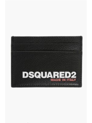 Dsquared² Textured Leather Card Holder with Printed Logo