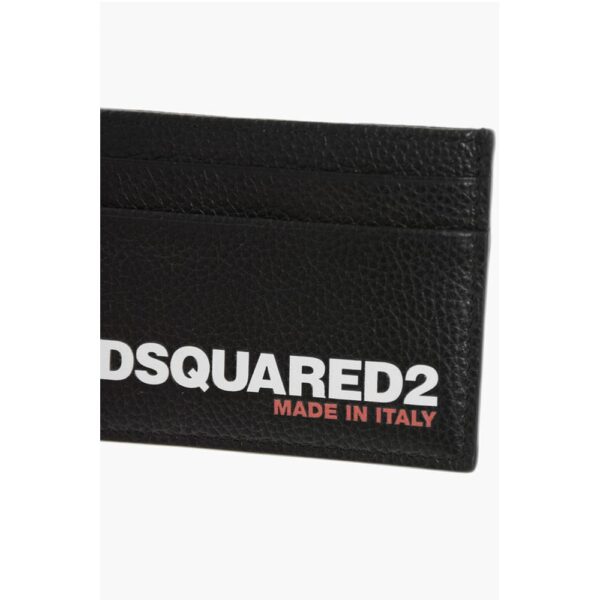 Dsquared² Textured Leather Card Holder with Printed Logo - Image 3